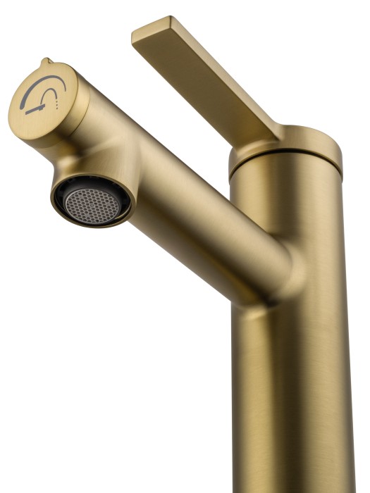 Смеситель для раковины с функцией полоскания, Wonzon & Woghand, WW-H1017-BG цвет: золото