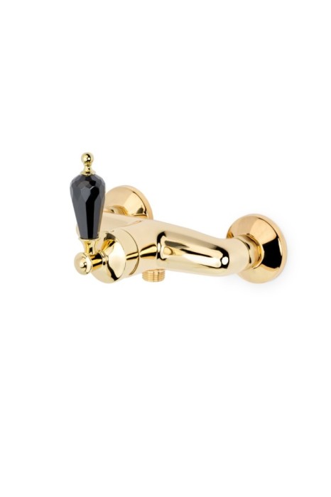 Смеситель для душа gold с черным swarovski, Boheme Vogue - 214-BSW