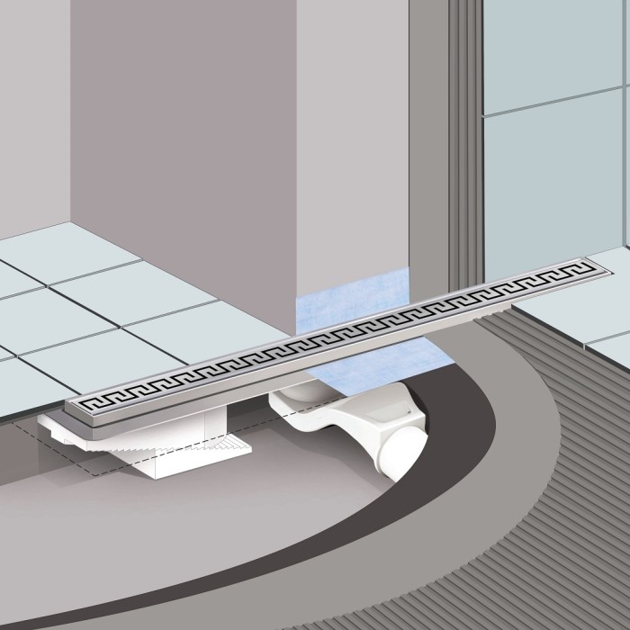 Душевой лоток BERGES В1 Antik 800, матовый хром, S-сифон D50/105 H50, арт.090026