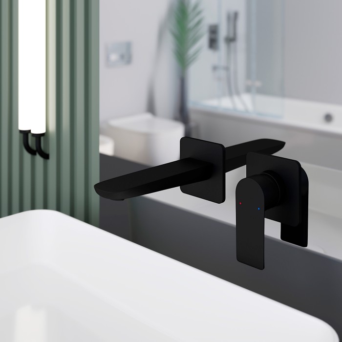 Смеситель для раковины, рычажный, BERGES Ventas, черный арт. 076008