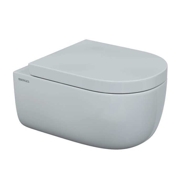 Комплект для монтажа подвесного унитаза EGO XL: инсталляция NOVUM525, кнопка L3 хром, сиденье Toma SO, Berges арт. 043233