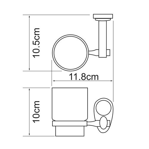 Подстаканник одинарный, хром WasserKRAFT Main К-9200 арт. K-9228C