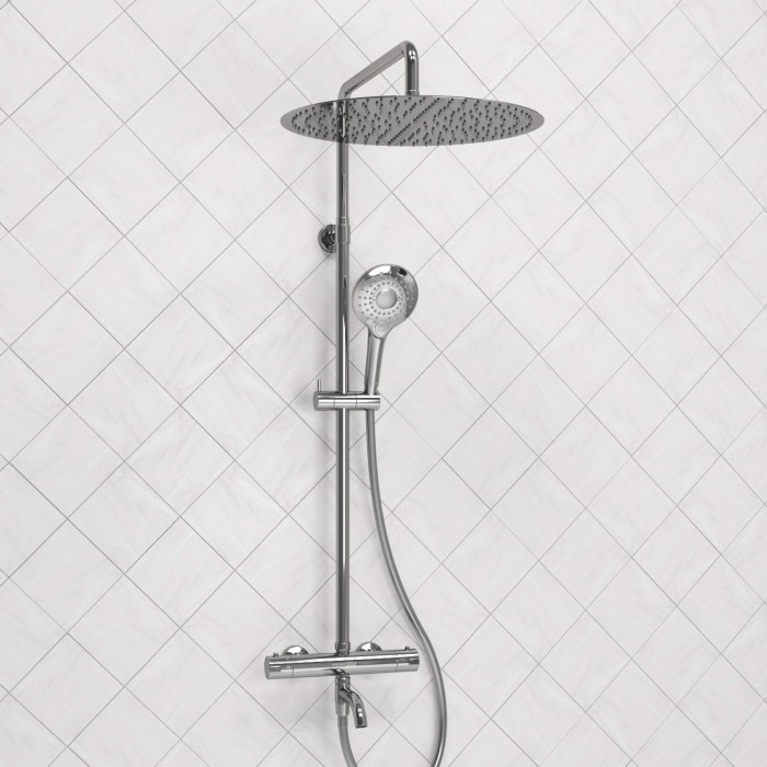Душевая система с термостатическим смесителем WasserKRAFT арт. A188.117.101.087.CH Thermo