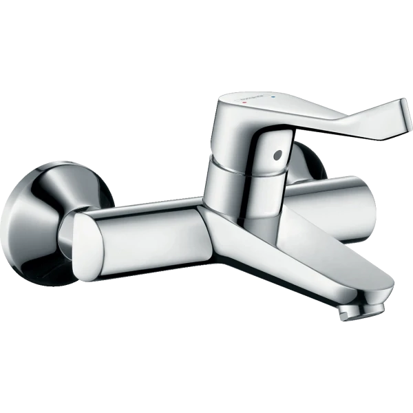 Смеситель для раковины настенный, с удлиненной рукояткой, Hansgrohe Focus, хром арт. 31913000