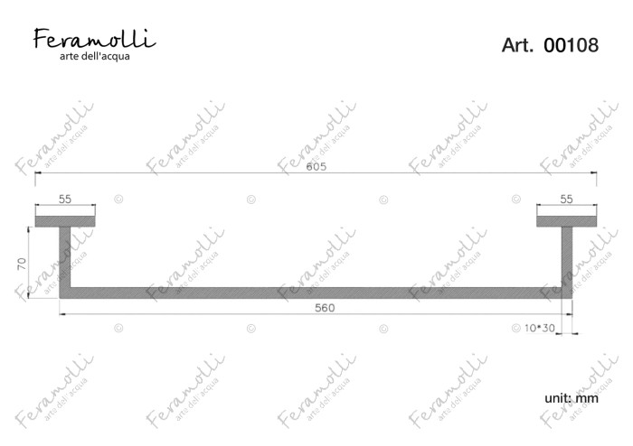 Держатель для полотенец, хром, Maggiore Feramolli - CL108
