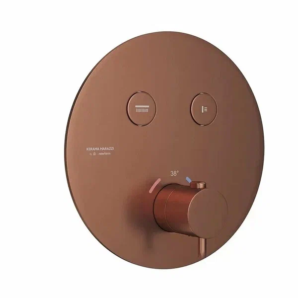Встраиваемый термостатический смеситель для душа, Eterna Kerama Marazzi, медь - 70426EXKM.59.067