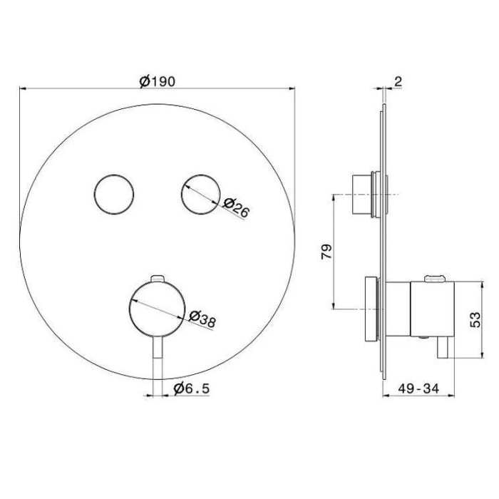 Встраиваемый термостатический смеситель для душа, Eterna Kerama Marazzi, медь - 70426EXKM.59.067