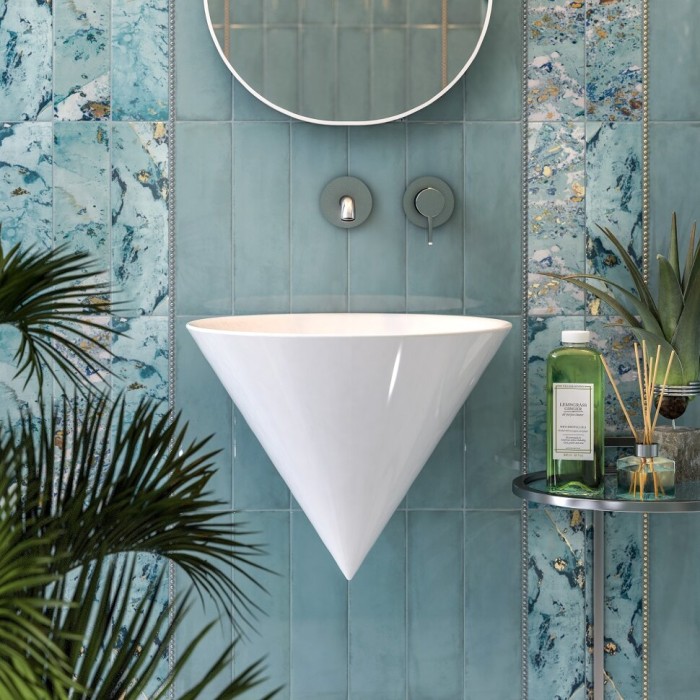 Раковина подвесная 44,5x44,5см, Cono Kerama Marazzi, белый - CO.wb.44