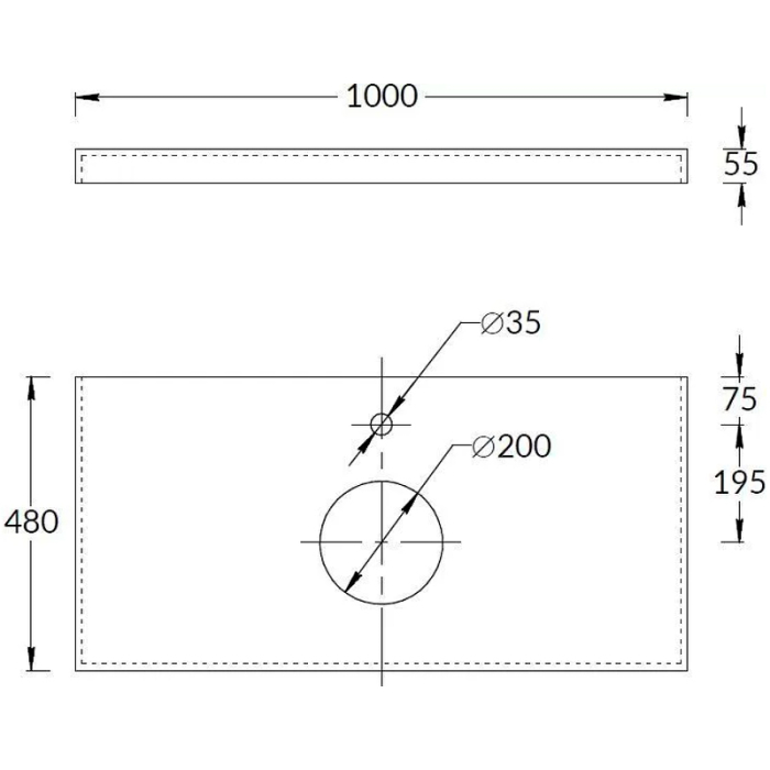 Столешница из керамогранита Риальто 100х48см, Canaletto Kerama Marazzi, бежевый - CN100.SG560420R
