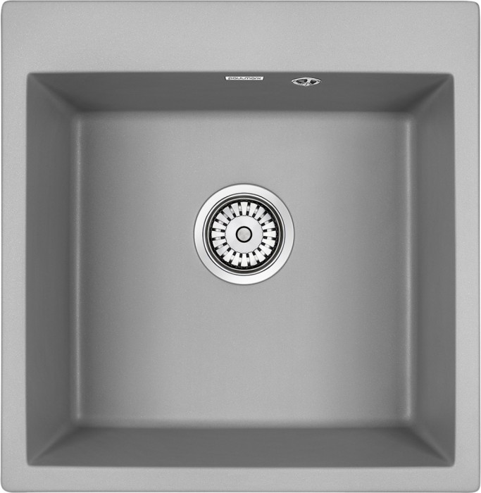 Мойка для кухни гранит 510х520 Paulmark KANTE 50, серый металлик - PM105152-GRM