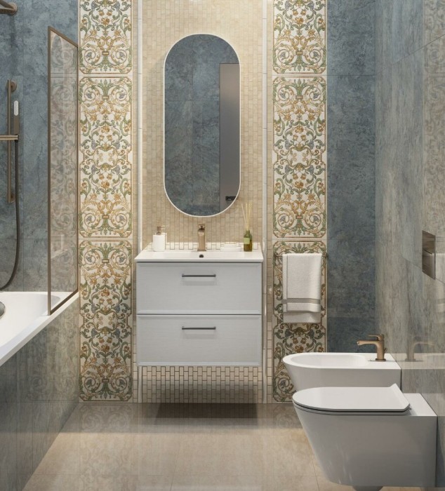 Тумба подвесная 65 см, 2 ящика, Piano classic Kerama Marazzi, белый - PIA.CL.65\WHT.M