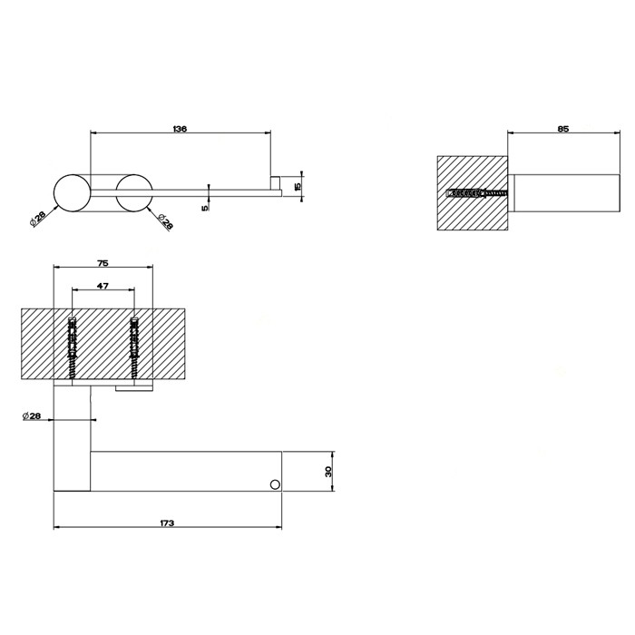 Настенный держатель для туалетной бумаги, горизонтальная/вертикальная установка, Gessi 316, шлифованная сталь арт. 54749#239