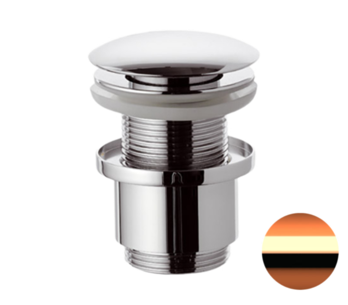 Донный клапан без перелива 1”1/4 медь глянцевый, Remer, 904CC2114RL