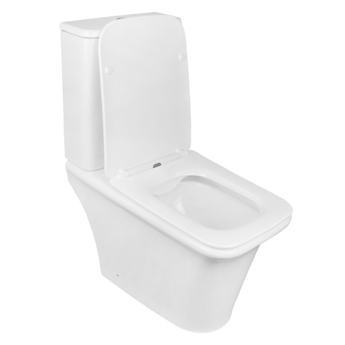 Унитаз-компакт 660x360х820 напольный, безободковый с бачком и сиденьем микролифт, Azario AVERO арт. AZ-3121