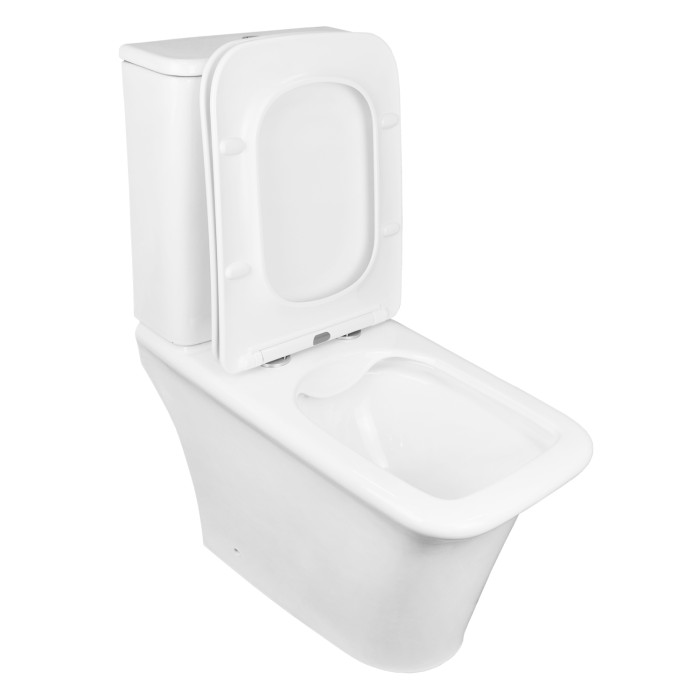 Унитаз-компакт 660x360х820 напольный, безободковый с бачком и сиденьем микролифт, Azario AVERO арт. AZ-3121