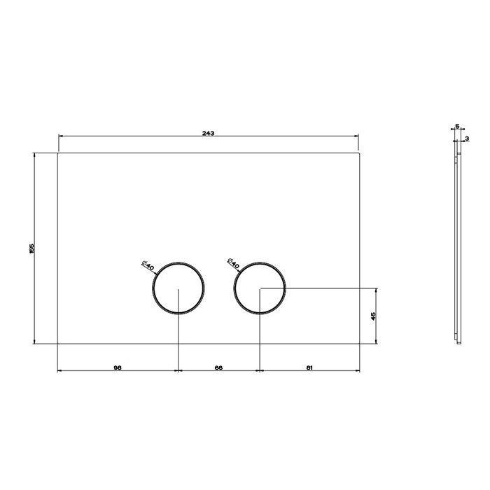 Клавиша смыва для унитаза, двойная, для систем инсталляций Geberit Sigma8 и Sigma12, Gessi, 54611#299 цвет: черный