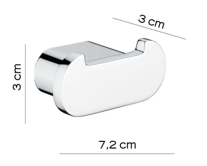 Крючок двойной Azzorre Gedy, A126(13) цвет: хром