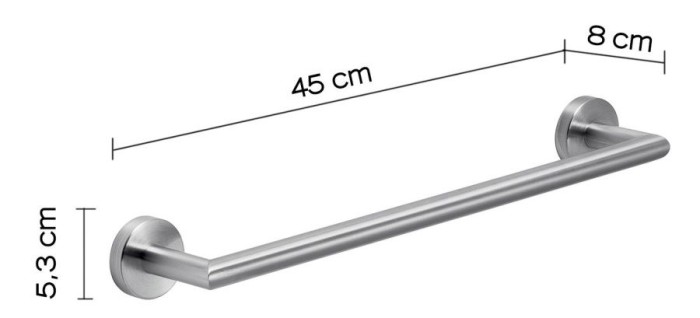 Полотенцедержатель, длина 45 см Project Gedy, 5021/45(38) цвет: хром