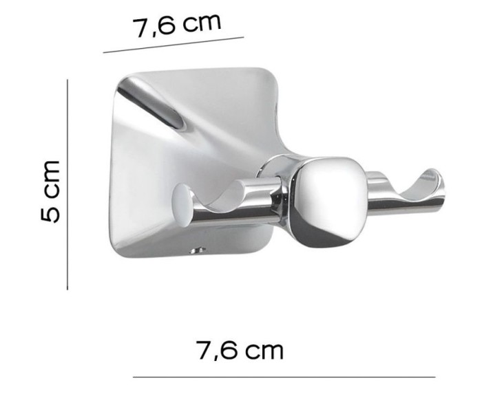 Крючок двойной Cervino Gedy, CE26(13) цвет: хром