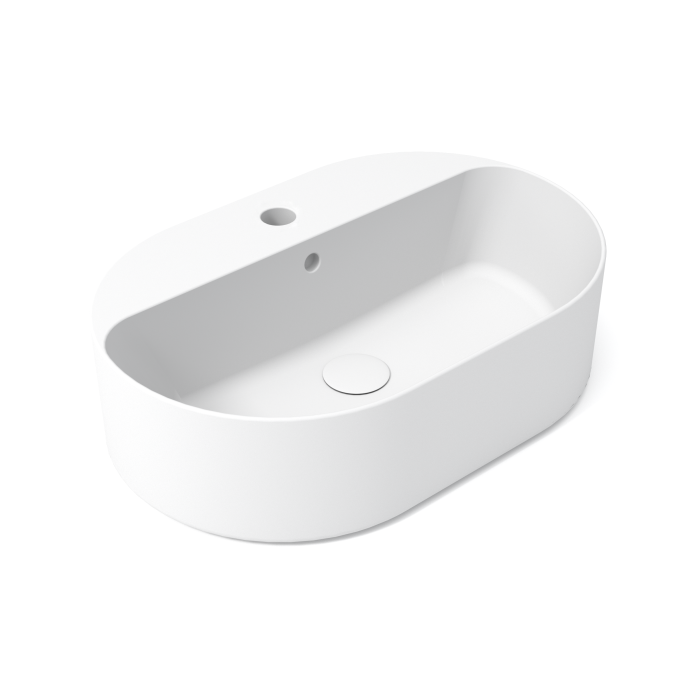 Накладная раковина с отверстием под смеситель, 60x40x17 cm, Olympia ceramica Open, белый матовый арт. OPE42OV60111