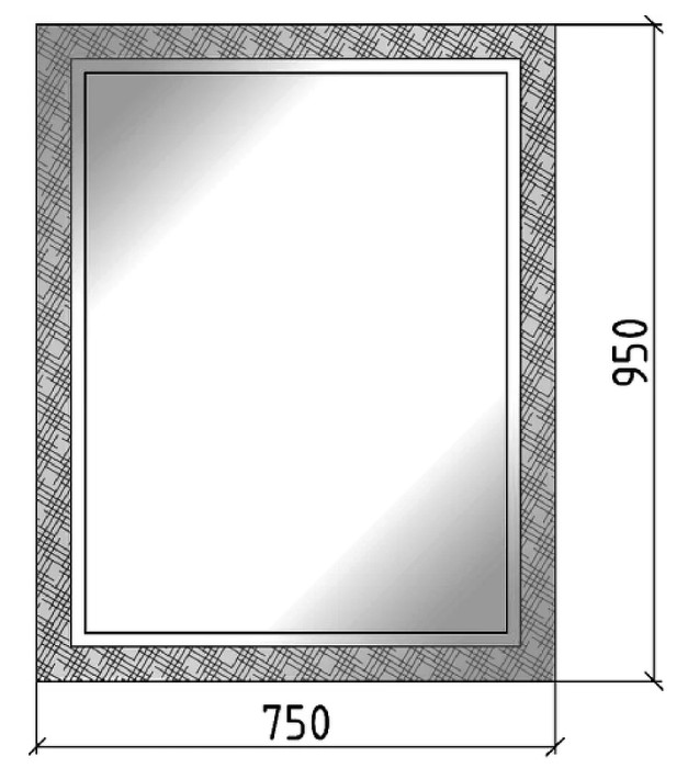 Зеркало wind 75х95 gold, Boheme Neoart - 531