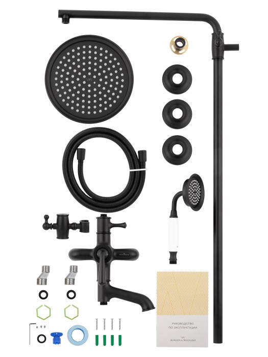 Душевая система, Wonzon & Woghand Steam, WW-88739008-MB цвет: черный