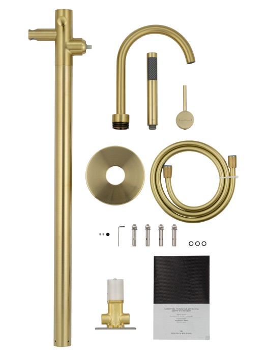 Смеситель для ванны напольного монтажа, Wonzon & Woghand Stick, WW-88649017-BG цвет: золото