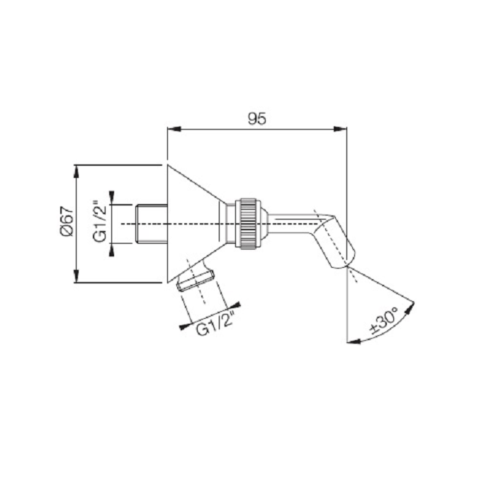 Fima Carlo Frattini Держатель для душа с шланговым подсоединением, Wellness, F2048BR цвет: бронза