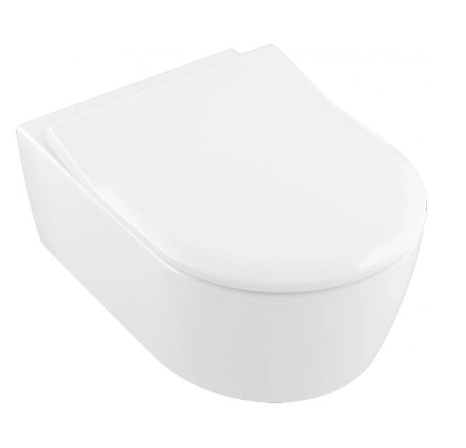 Унитаз подвесной Villeroy & Boch Avento альпийский белый, безободковый арт. 5656RS01