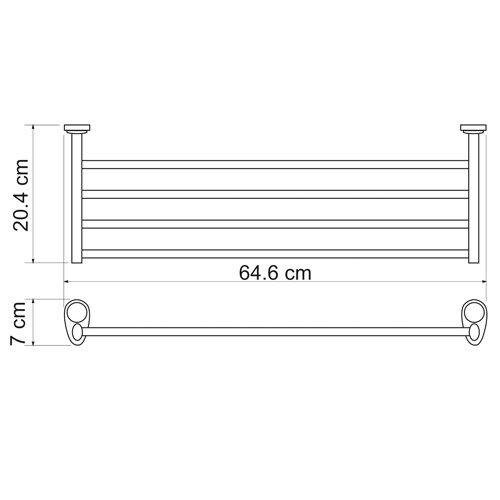 Полка для полотенец, хром WasserKRAFT Main К-9200 арт. K-9211