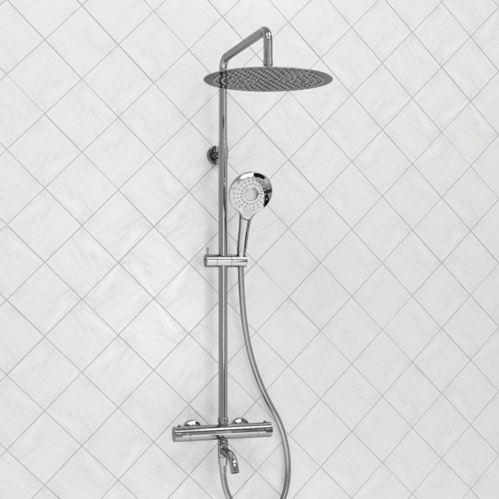 Душевая система с термостатическим смесителем WasserKRAFT арт. A188.116.101.087.CH Thermo