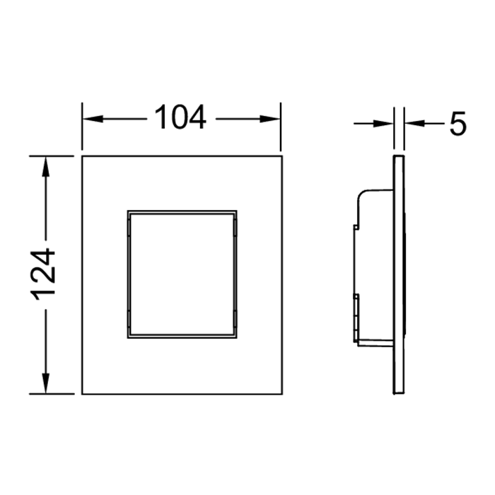 Панель смыва для писсуара, в комплекте с картриджем, белый глянцевый, solid TECE арт. 9242432