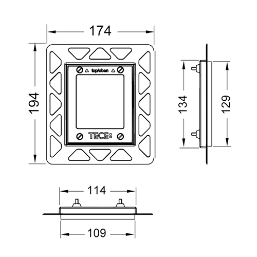 Рамка монтажная, белый, loop urinal TECE арт. 9242646