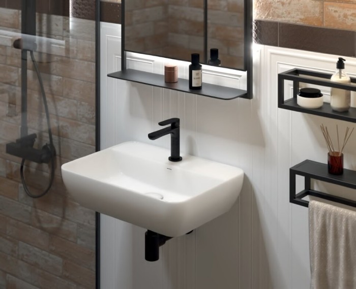 Раковина подвесная 55x40см, Plaza Kerama Marazzi, белый - PLR.wb.55.02