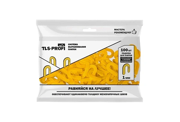 Подкова для плитки 1 мм (100 шт.), TLS-Profi арт. TLSA12021