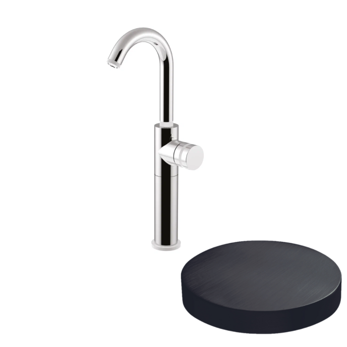 Смеситель для раковины, поворотный излив, однорычажный, Giulini My ring, ганметал арт. MR0085H/SCCRNS