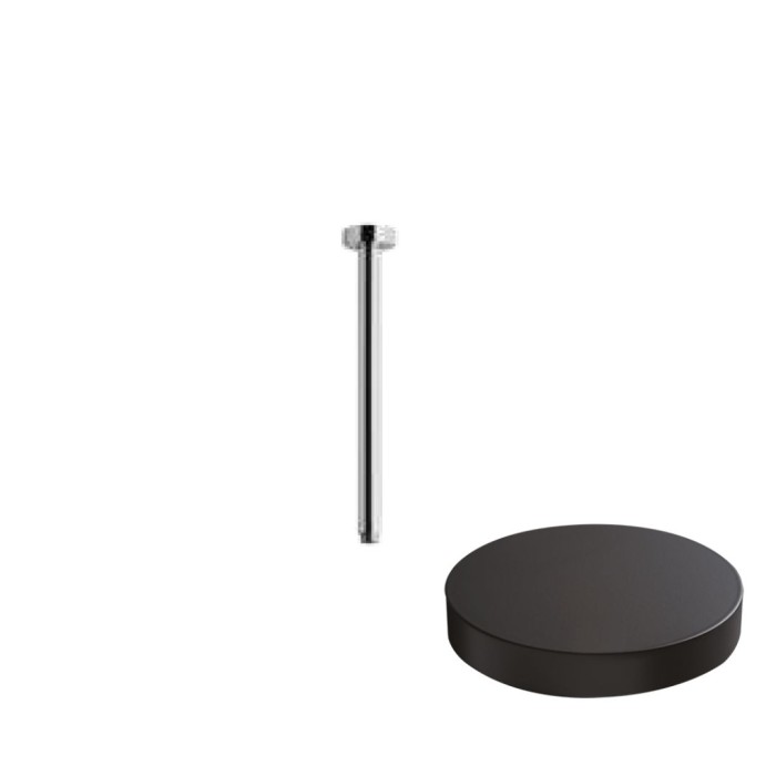 Кронштейн для душа 100 мм, потолочный, Giulini Wellness, черный матовый арт. 1762-10NO