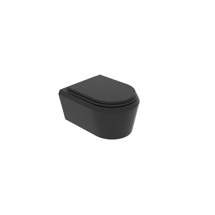 Чаша подвесного унитаза черный матовый, GSG Ceramic Design Cruise, CRWCSO003