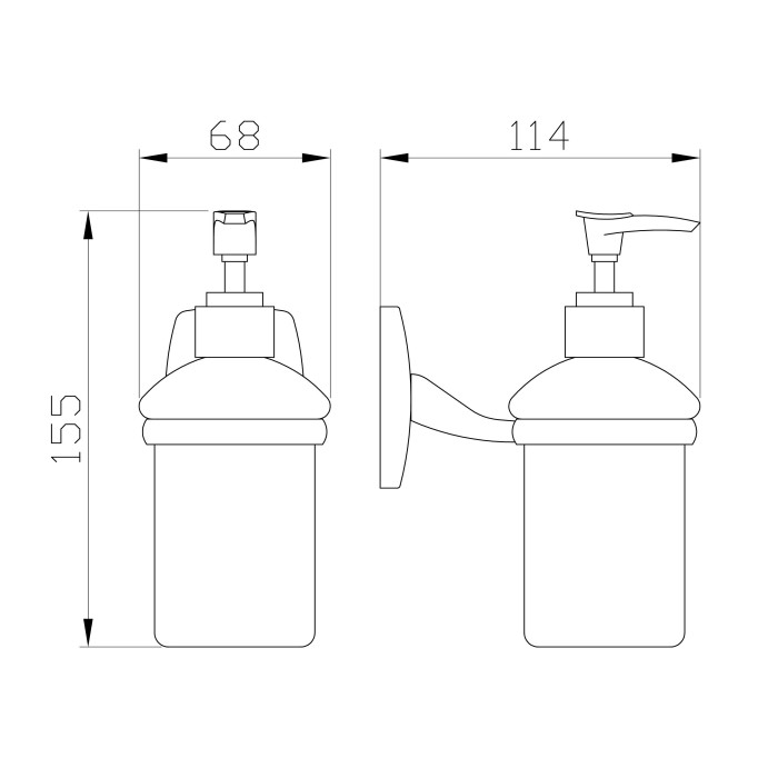 Дозатор мыла, Wonzon & Woghand Porto, WW-1401 цвет: хром