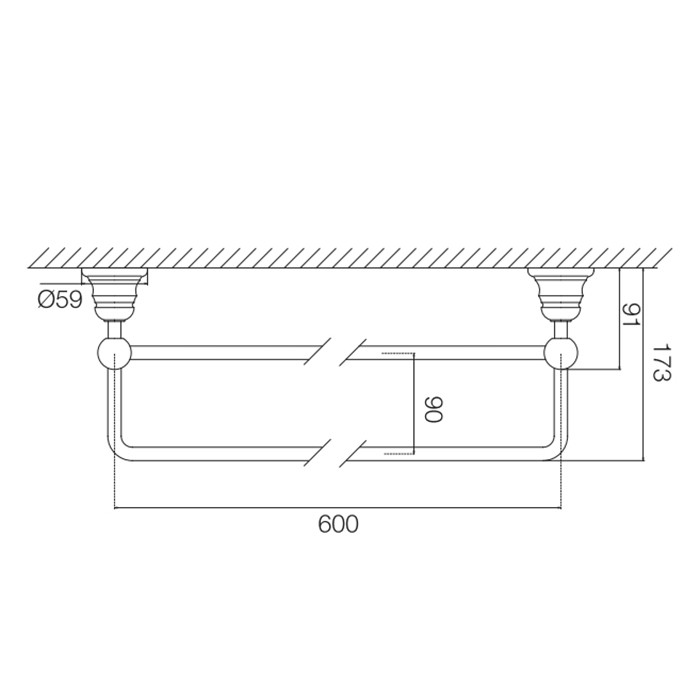 Fima Carlo Frattini Полотенцедержатель 40см., подвесной, Accessori, F6061/60OR цвет: золото