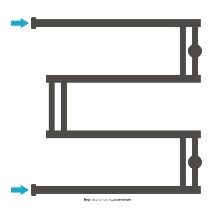 Сунержа Водяной полотенцесушитель 600x600, High-Tech+, 15-4050-6060 цвет: тёмный титан муар