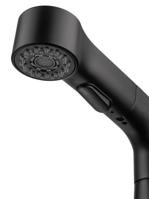 Смеситель для раковины с выдвижным изливом, Wonzon & Woghand, WW-121B108-MB цвет: черный