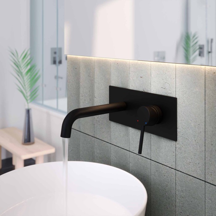 Смеситель для раковины, рычажный, BERGES Ventas, черный арт. 076010