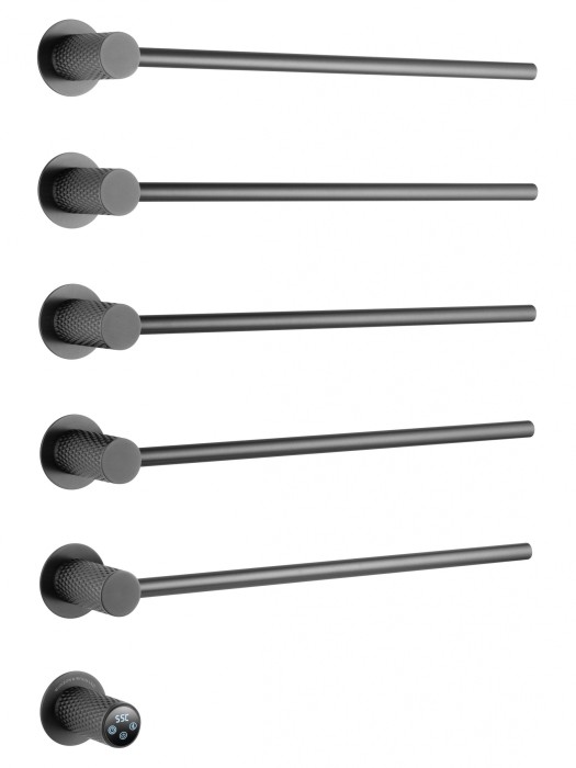 Полотенцесушитель электрический встраиваемый, Wonzon &amp; Woghand Munchen, WW-A355-GM цвет: графит