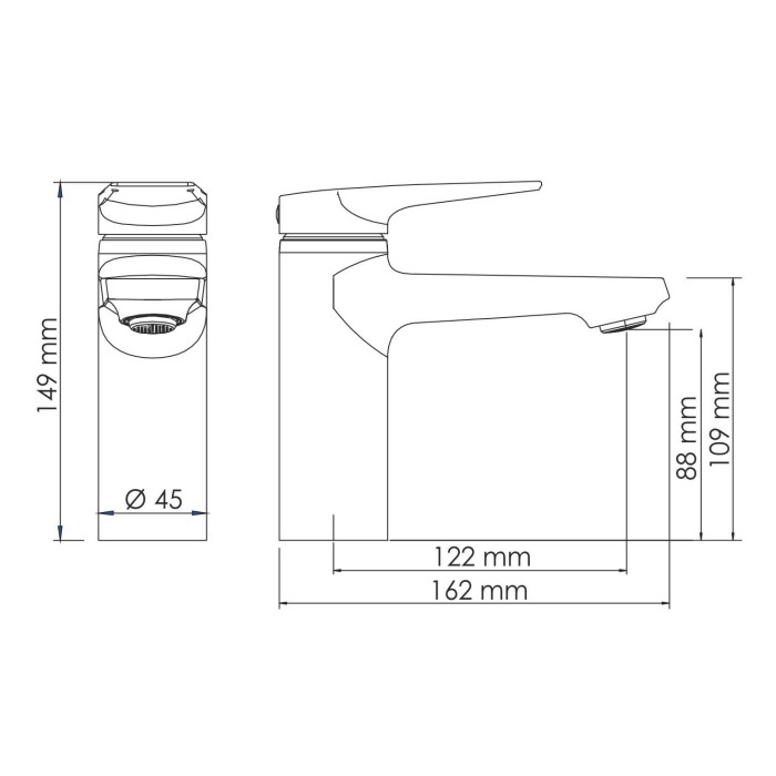 Смеситель для раковины Wiese 8400 WasserKRAFT арт. 8403