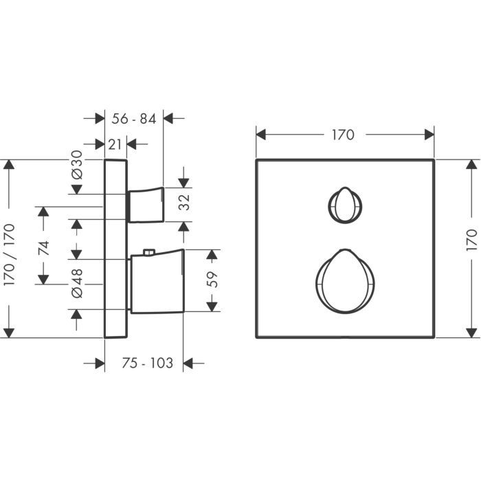 Термостат для душа Starck Organic Axor, полированное золото арт. 12716990