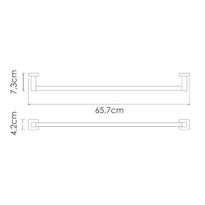 Держатель полотенец одинарный WasserKRAFT Rhin K-8700 арт. K-8730