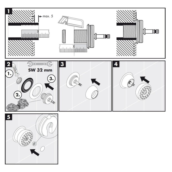 Боковая форсунка 60 с регулируемым углом наклона Bodyvette Hansgrohe, хром арт. 28466000