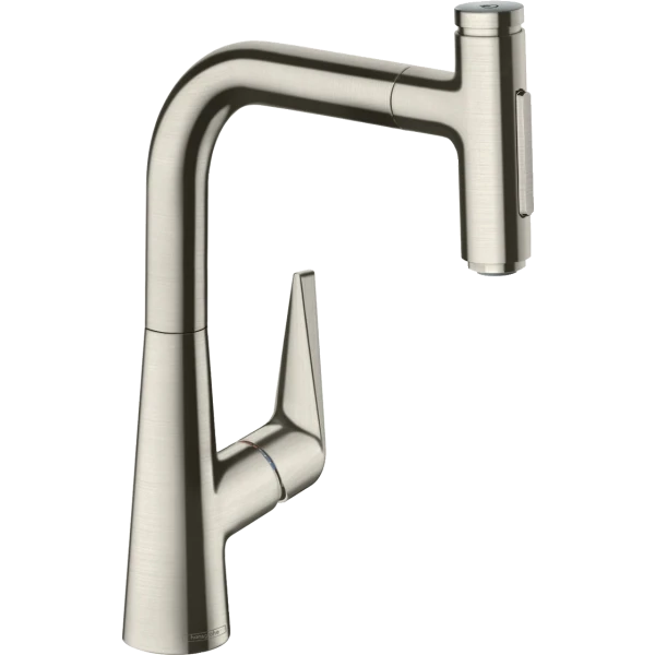 Смеситель для кухни, с вытяжным душем, Hansgrohe Talis Select M51, нержавеющая сталь арт. 72824800
