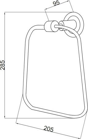 Кольцо для полотенец, Murano cristal, Boheme 10905-CRST-BR